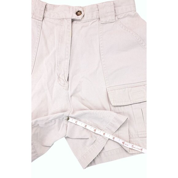 Vintage Marsh Landing Petite Khaki Cargo Shorts Women Size 6P Tan 6 Pockets - Picture 5 of 8